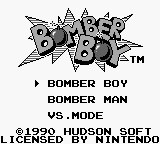 Bomber Boy (Japan) Title Screen